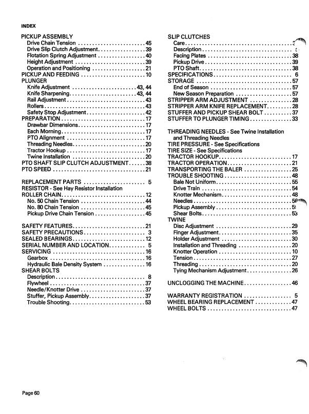 Hesston 4650 Baler Manual