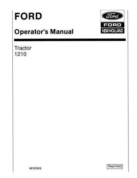 Ford 1210 Tractor Manual