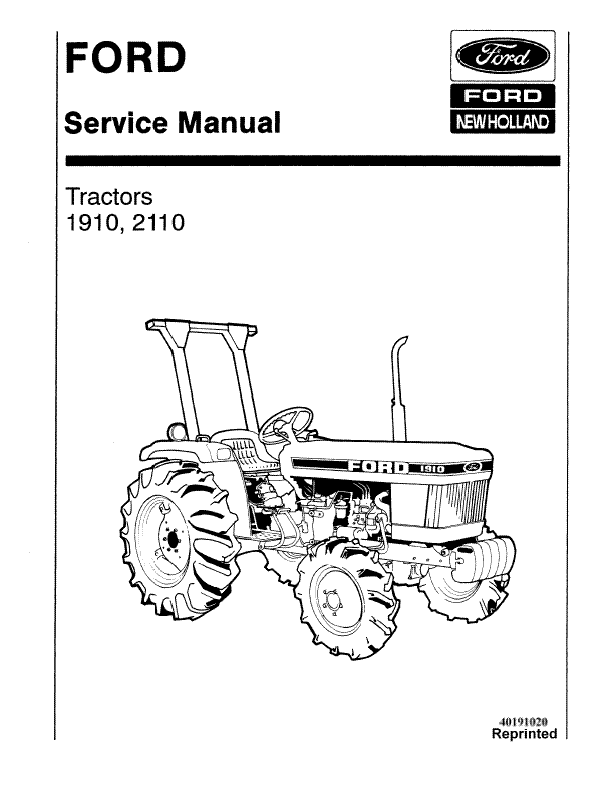 Ford 1910 and 2110 Tractor - Service Manual