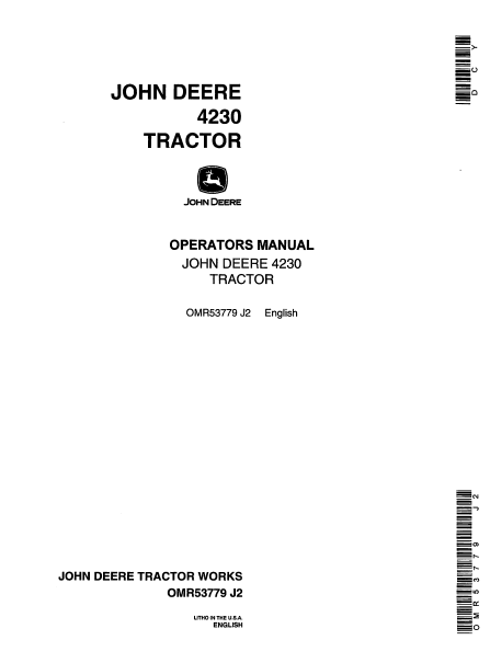 John Deere 4230 Tractor Manual