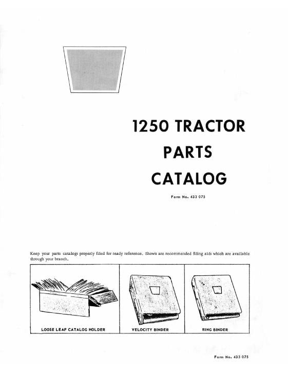 Oliver 1250 Tractor - Parts Manual
