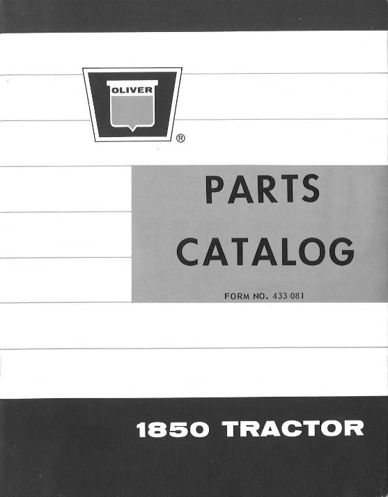 Oliver 1850 Tractor - Parts Manual