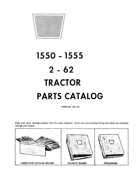 Oliver 1550, 1555, and 2-62 Tractor - Parts Manual