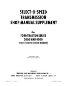 Select-O-Matic Ford Suplement Manual