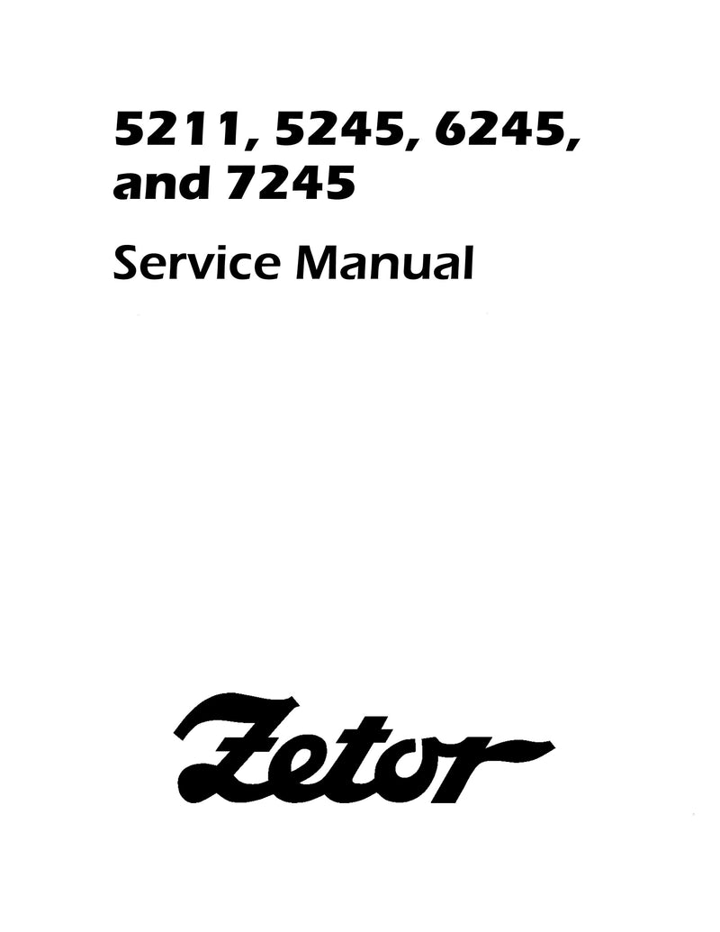 Zetor 5211, 5245, 6245, and 7245 Tractor - Service Manual