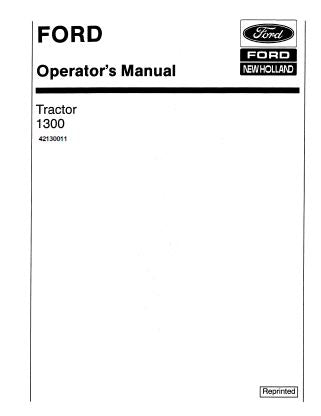 Ford 1300 Tractor Manual