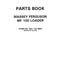 Massey Ferguson 100 Industrial Loader - Parts Manual