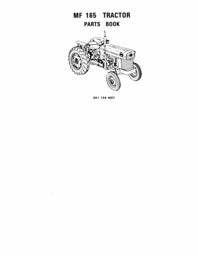 Massey Ferguson 165 Tractor - Parts Catalog