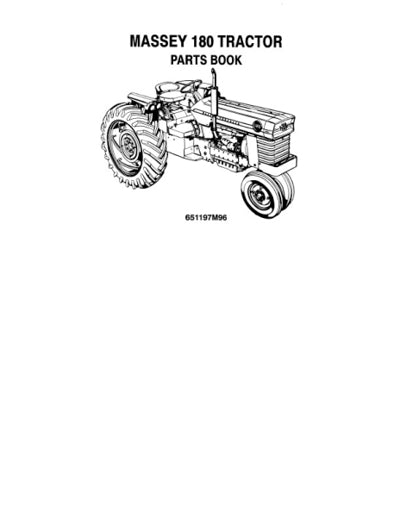Massey Ferguson 180 Tractor - Parts Catalog