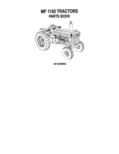 Massey Ferguson 1150 Tractor - Parts Catalog