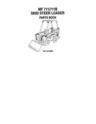 Massey Ferguson 711 and 711B Wheel Loader - Parts Manual