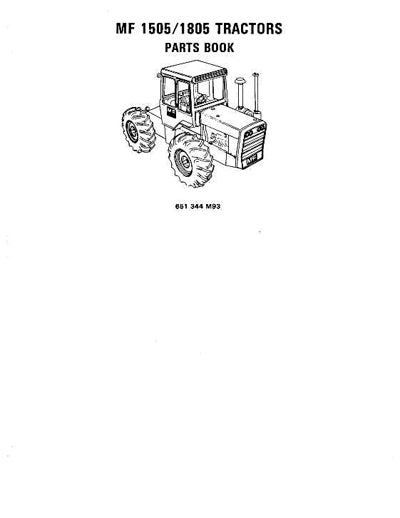 Massey Ferguson 1505 and 1805 Tractor - Parts Catalog