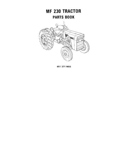 Massey Ferguson 230 Tractor - Parts Catalog