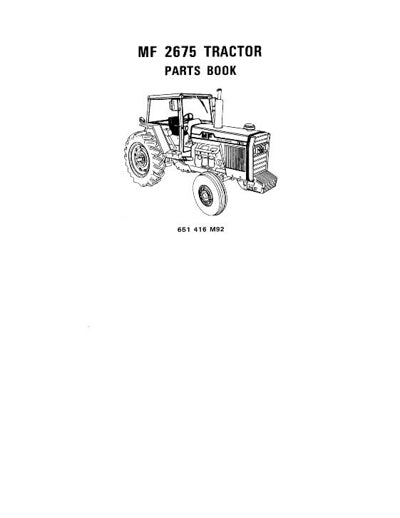 Massey Ferguson 2675 Tractor - Parts Catalog