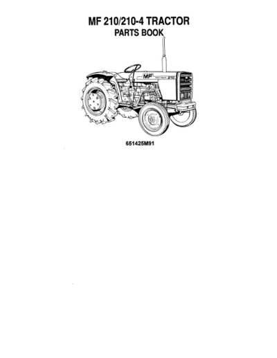 Massey Ferguson 210 and 210-4 Tractor - Parts Catalog