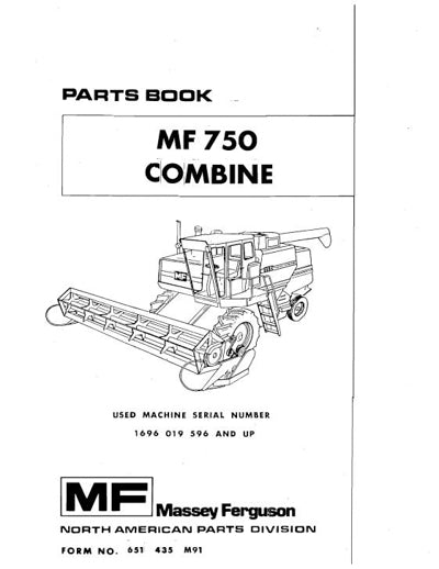 Massey Ferguson 750 Combine - Parts Manual