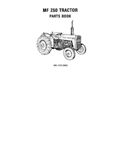 Massey Ferguson 250 Tractor - Parts Catalog