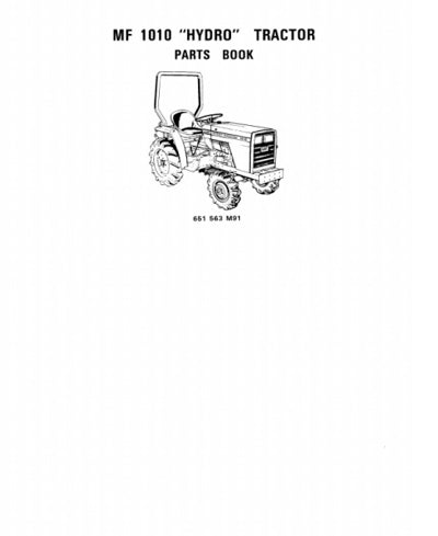 Massey Ferguson 1010 Tractor - Parts Catalog
