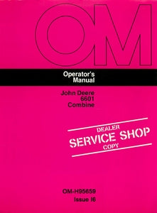 John Deere 6601 Combine Manual