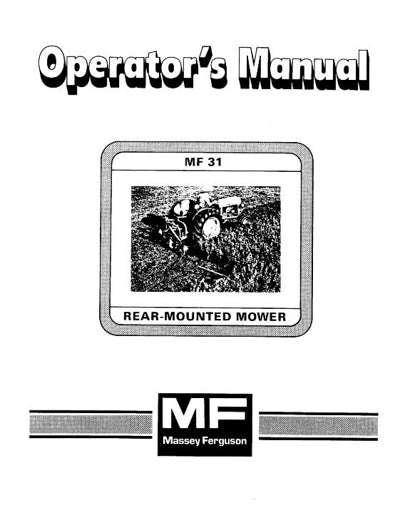 Massey Ferguson 31 Mower Manual