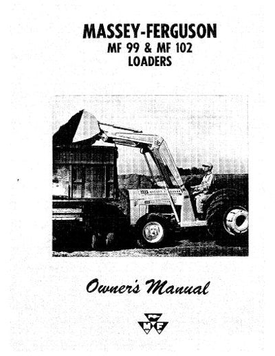 Massey Ferguson 99 and 102 Industrial Loader Manual
