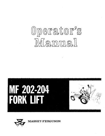 Massey Ferguson 202 and 204 Forklift Manual