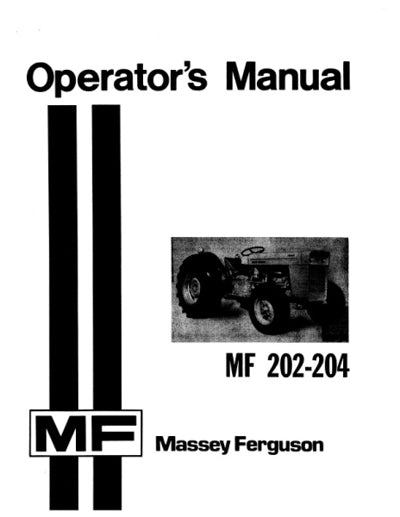 Massey Ferguson 202 and 204 Industrial Tractor Manual