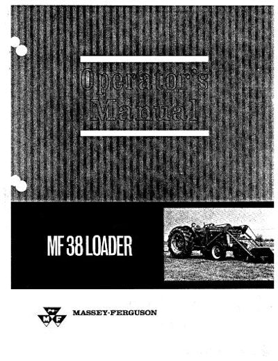 Massey-Ferguson 38 Loader Manual