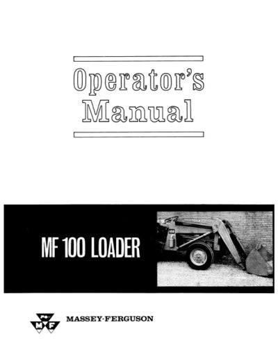 Massey Ferguson 100 Industrial Loader Manual