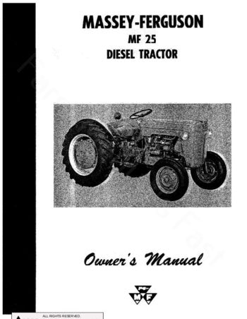 Activate-In-April-Massey Ferguson 25 Tractor Manual