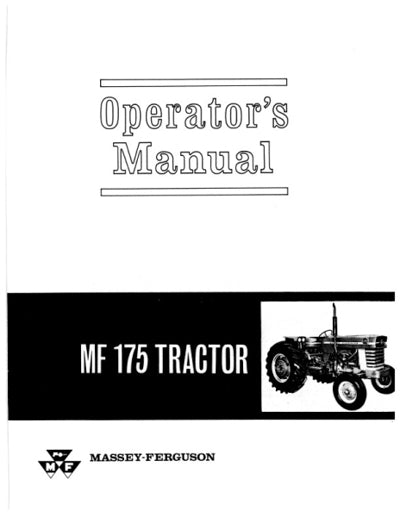 Massey Ferguson 175 Tractor Manual