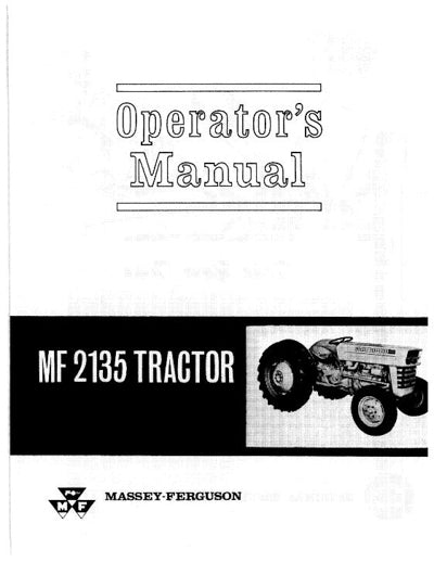 Massey Ferguson 2135 Industrial Tractor Manual