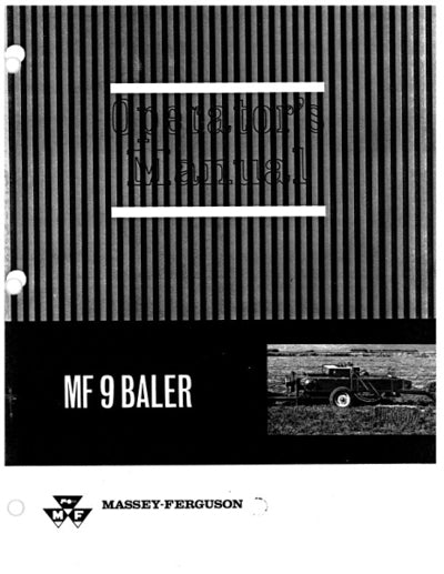 Massey Ferguson 9 Baler Manual