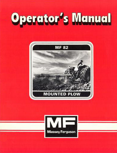 Massey Ferguson 82 Moldboard Plow Manual