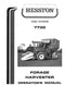 Hesston 7730 Forage Harvester Manual
