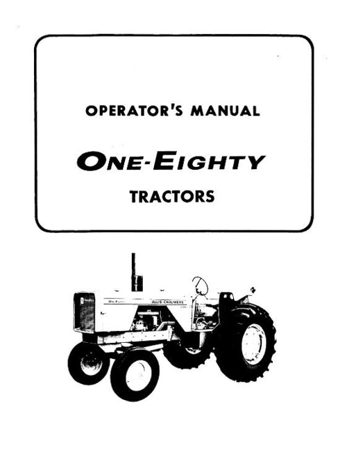 Allis-Chalmers 180 Tractor Manual