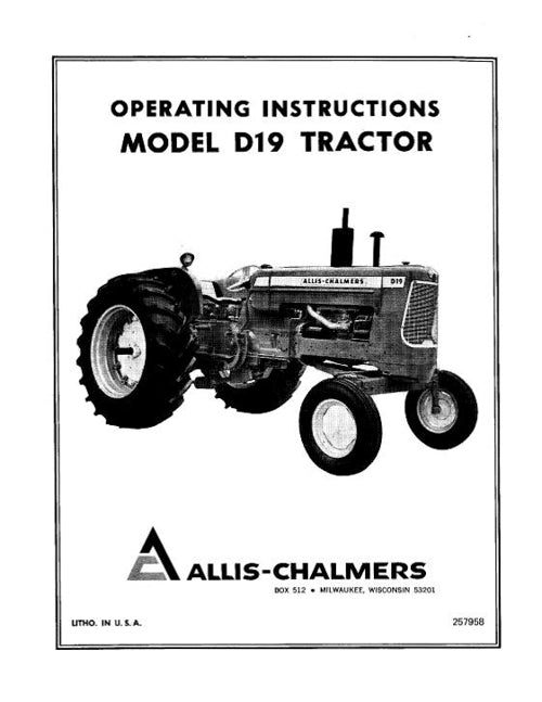 Allis-Chalmers D19 Tractor Manual