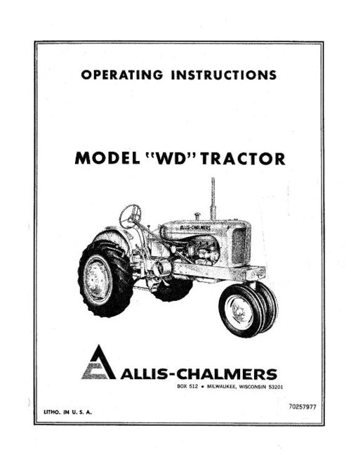 Allis-Chalmers WD Tractor Manual