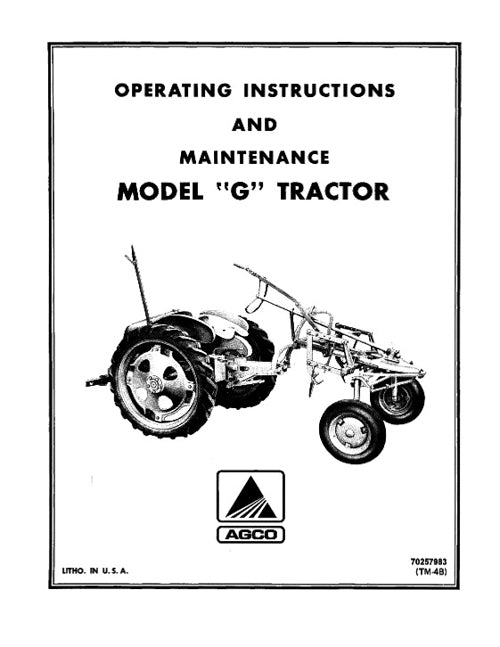 Allis-Chalmers G Tractor Manual