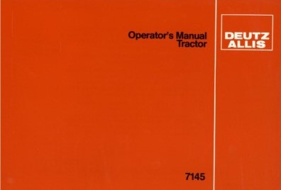 Deutz Allis 7145 Tractor Manual