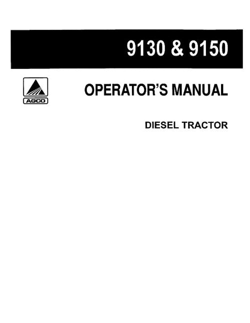 Deutz Allis 9130 and 9150 Tractor Manual