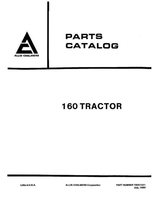 Allis-Chalmers 160 Tractors  - Parts Manual