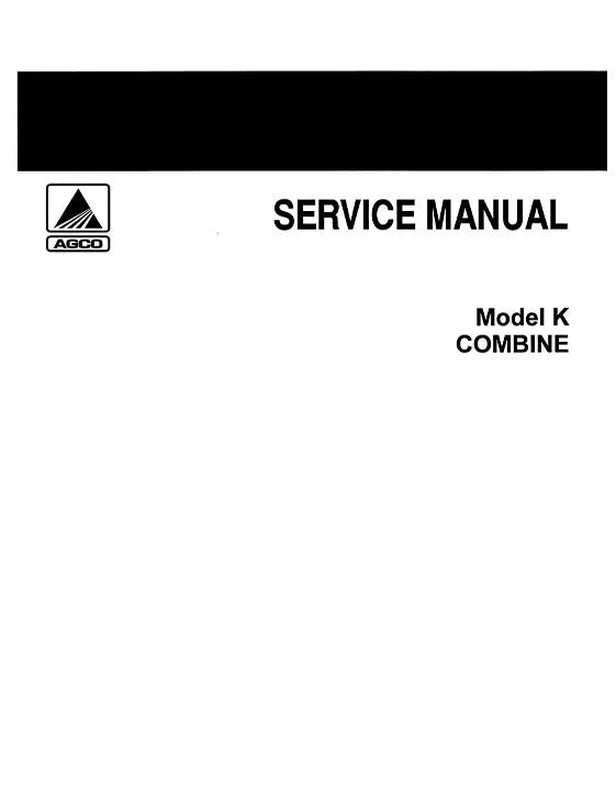 Gleaner K Combine - Service Manual