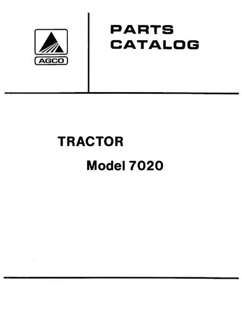 Allis-Chalmers 7020 Tractors  - Parts Manual