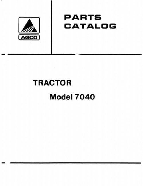 Allis-Chalmers 7040 Tractors  - Parts Manual