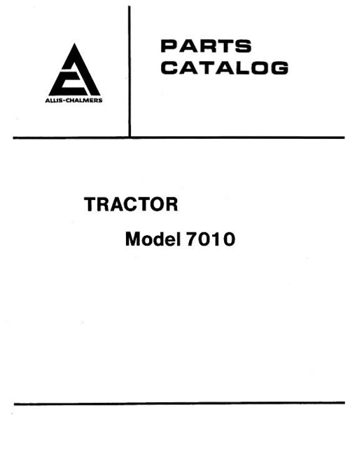 Allis-Chalmers 7010 Tractors  - Parts Manual