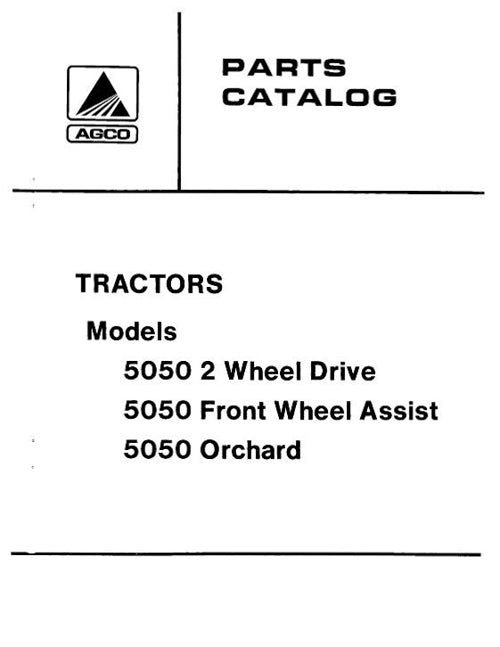 Allis-Chalmers 5050 Tractors - Parts Manual
