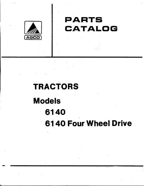 Allis-Chalmers 6140 Tractors  - Parts Manual
