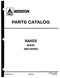 Hesston 3820, 3830, and 3831 Hay Rake - Parts Catalog