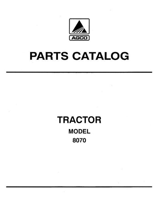 Allis-Chalmers 8070 Tractors  - Parts Manual